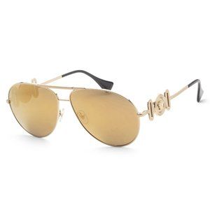Versace 65mm Gold Sunglasses New